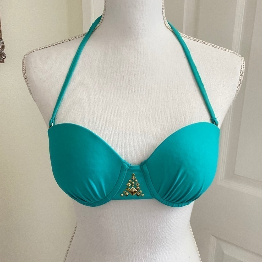 Target Seafoam Green Padded Bikini Top Sz Small